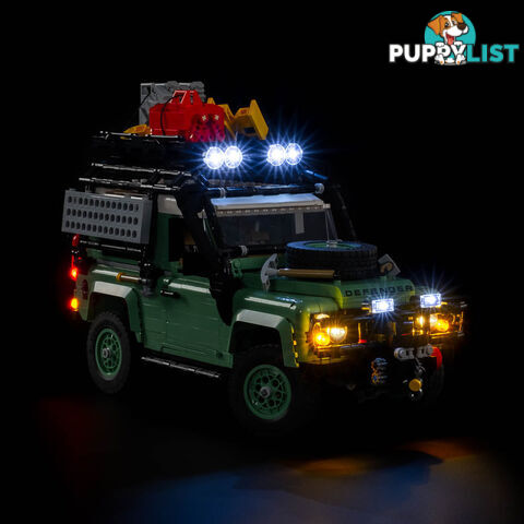 Light Kit For LEGO Land Rover Classic Defender 90 10317 - Light My Bricks - Lb72668409506 - 726684095063