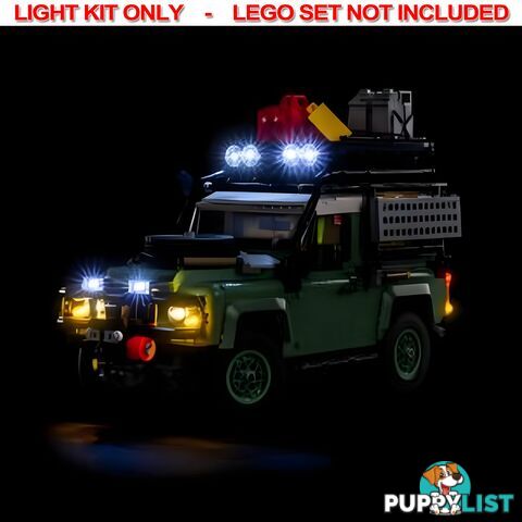 Light Kit For LEGO Land Rover Classic Defender 90 10317 - Light My Bricks - Lb72668409506 - 726684095063