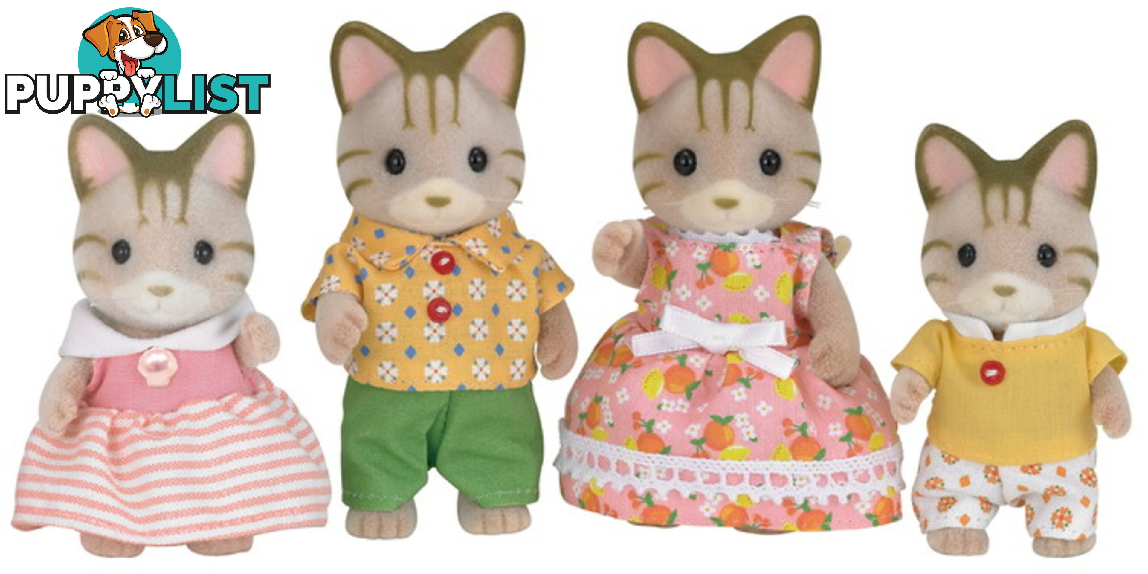 Sylvanian Families - Striped Cat Family - Mdsf5180 - 5054131051801