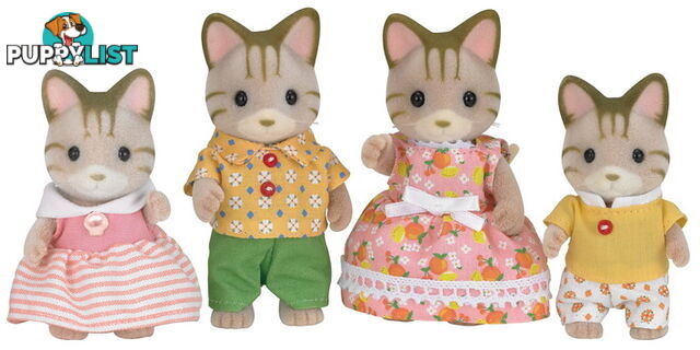 Sylvanian Families - Striped Cat Family - Mdsf5180 - 5054131051801