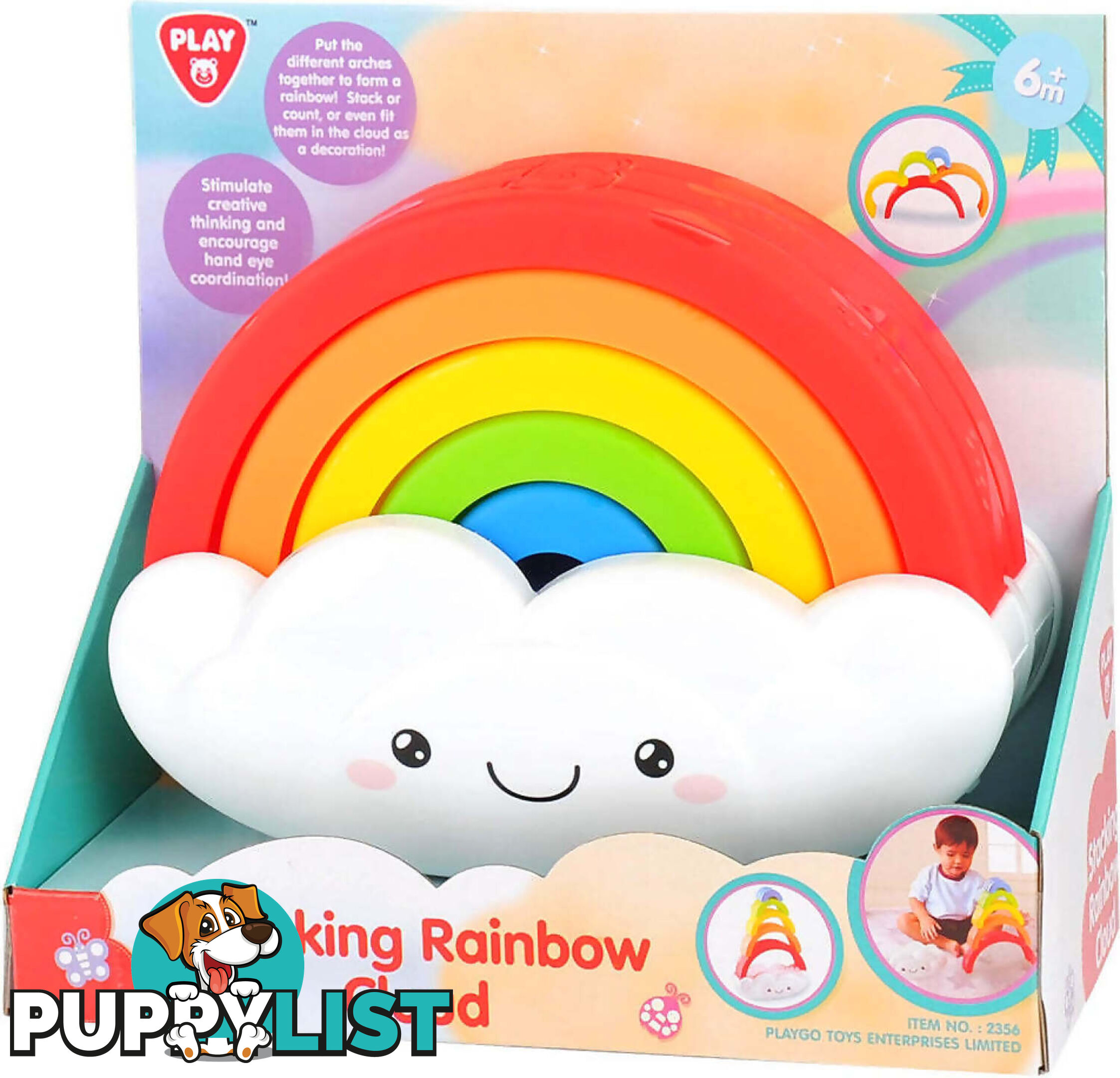 Playgo Toys Ent. Ltd - Stacking Rainbow Cloud - Art65915 - 4892401023568