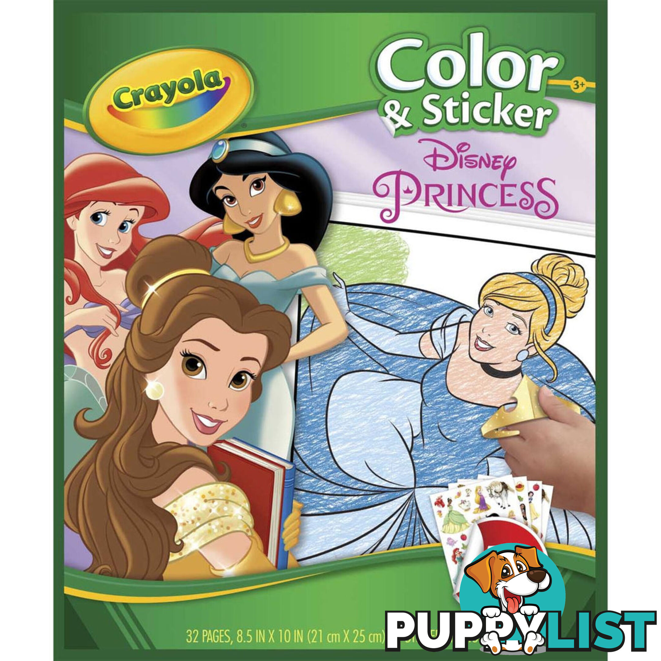 Crayola - Disney Princess Color & Sticker Book - Bs045091 - 71662050917