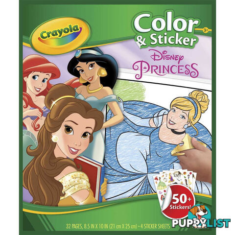 Crayola - Disney Princess Color & Sticker Book - Bs045091 - 71662050917