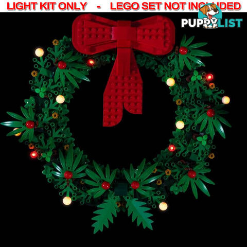 LIGHT KIT for LEGO Christmas Wreath 40426 - Light My Bricks - 754523893556