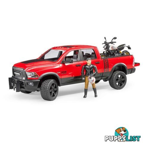 Bruder 1:16 Ram 2500 Power Wagon With Scrambler Ducati Desert Sled Zi24002502 - 4001702025021