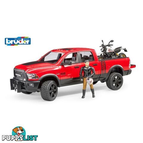 Bruder 1:16 Ram 2500 Power Wagon With Scrambler Ducati Desert Sled Zi24002502 - 4001702025021