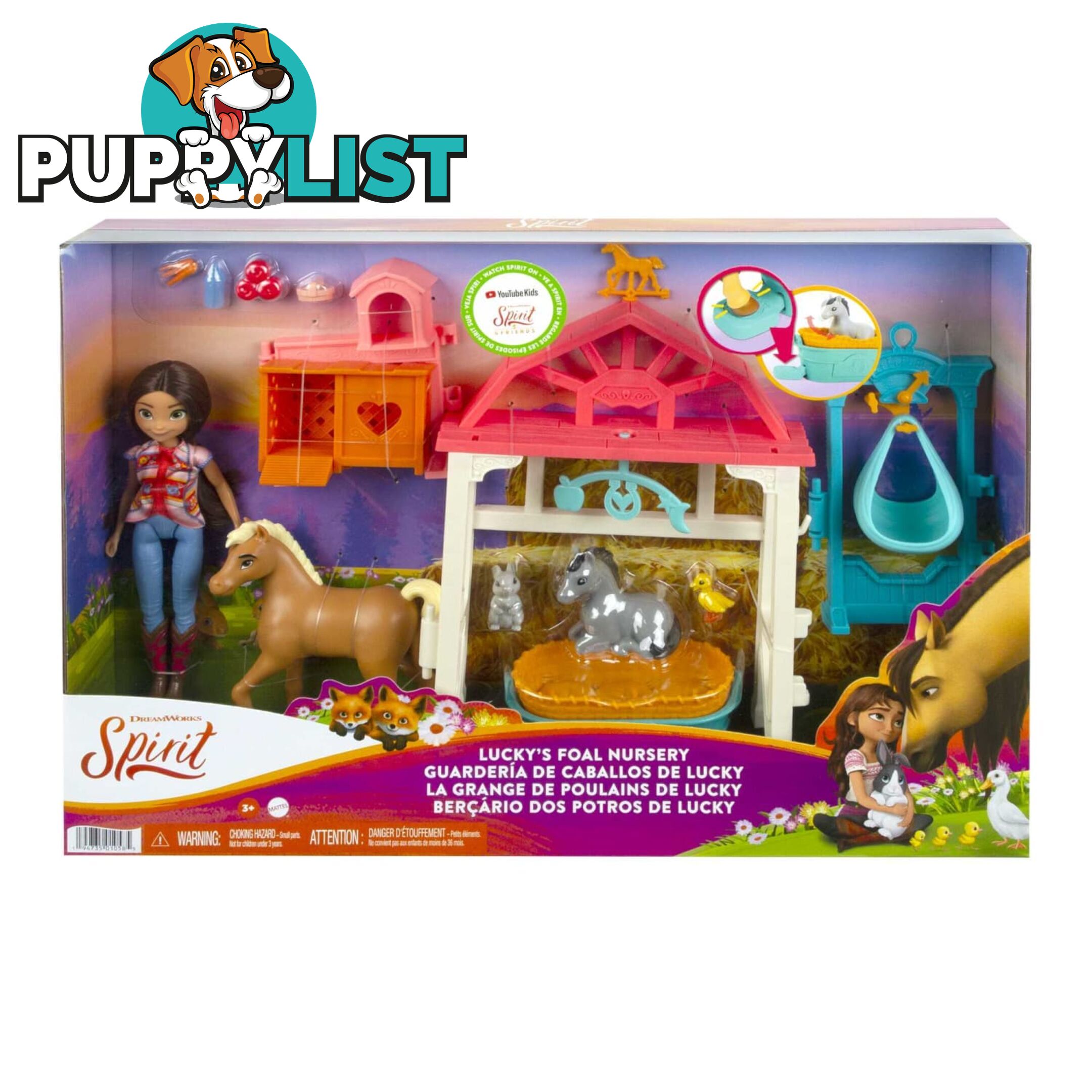 Spirit Untamed - Lucky's Foal Nursery Playset - Mahch37 - 194735010585