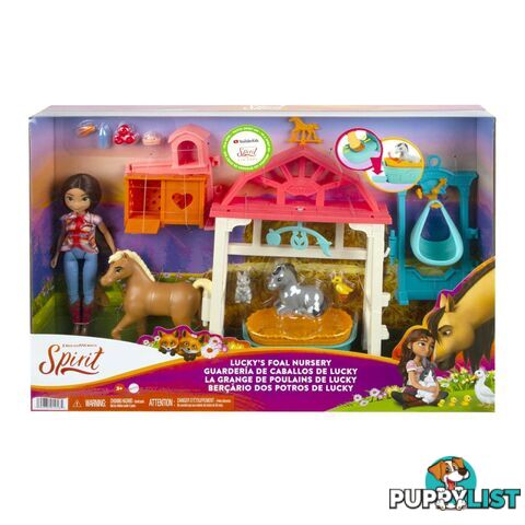 Spirit Untamed - Lucky's Foal Nursery Playset - Mahch37 - 194735010585