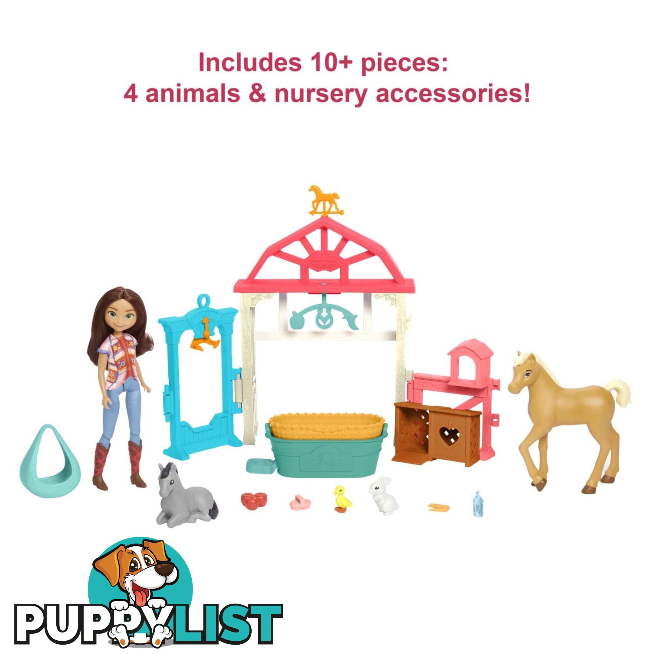 Spirit Untamed - Lucky's Foal Nursery Playset - Mahch37 - 194735010585