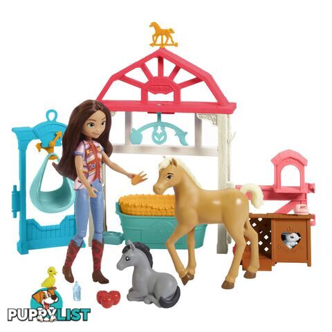 Spirit Untamed - Lucky's Foal Nursery Playset - Mahch37 - 194735010585