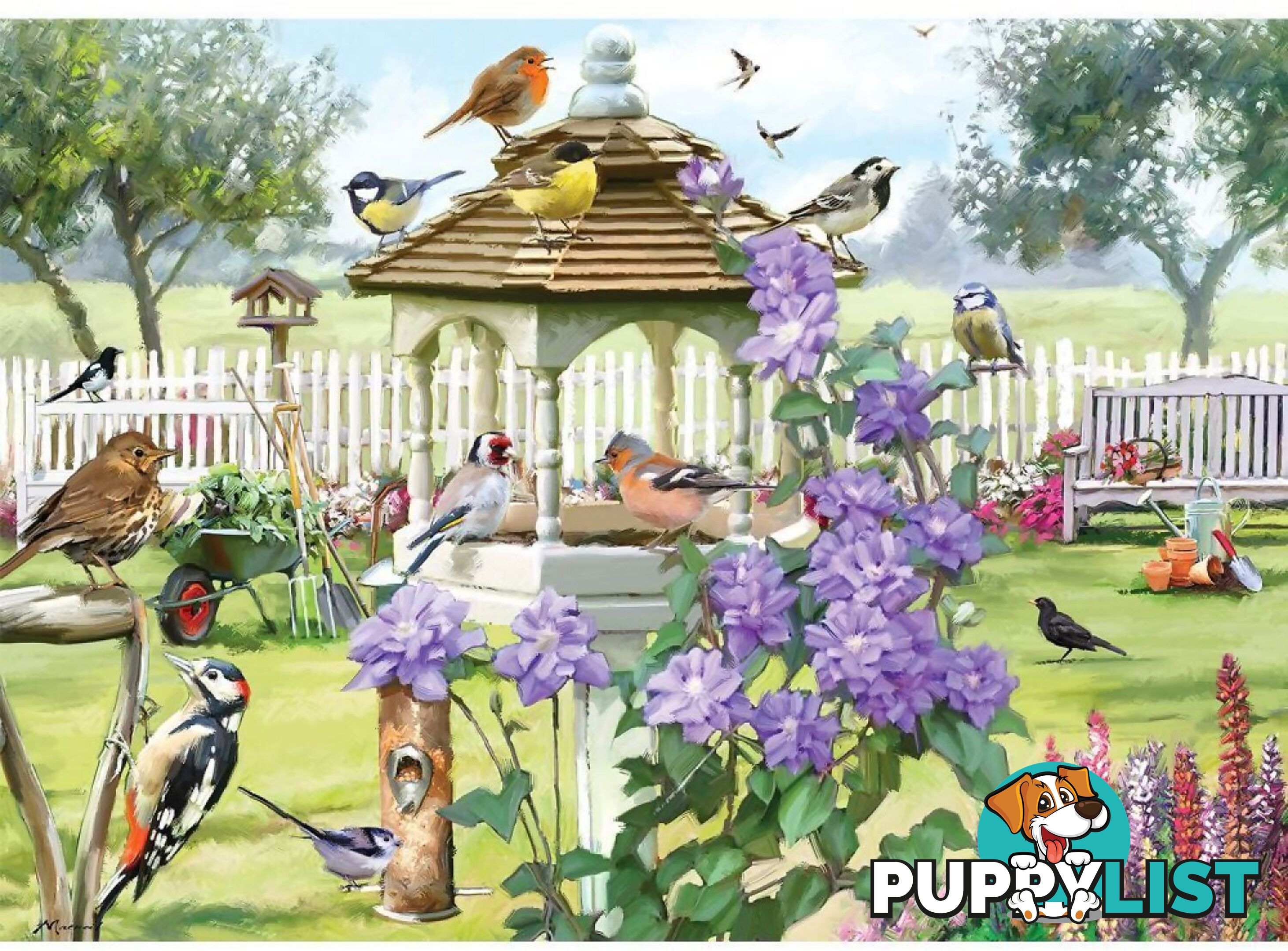 Holdson - Birds & The Bees - Bird Table - Jigsaw Puzzle 1000 Pieces - Jdhol775378 - 9414131775378