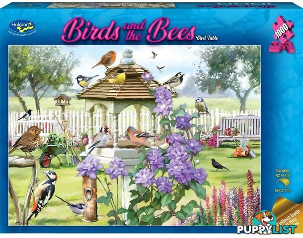 Holdson - Birds & The Bees - Bird Table - Jigsaw Puzzle 1000 Pieces - Jdhol775378 - 9414131775378