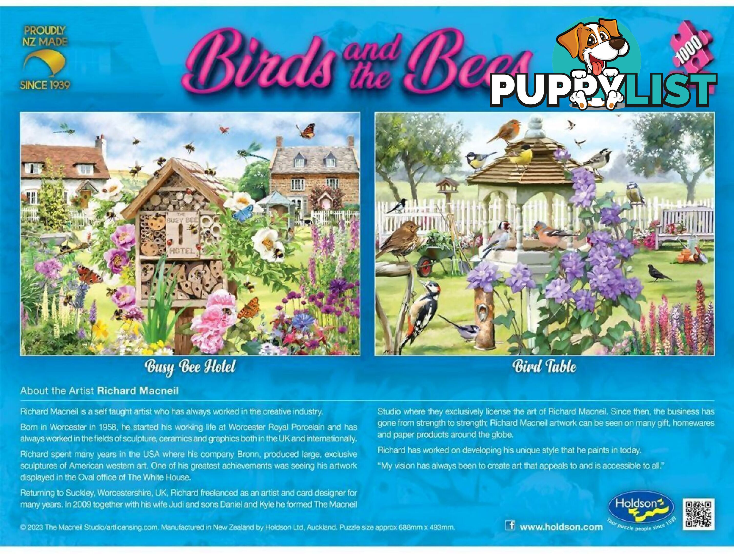 Holdson - Birds & The Bees - Bird Table - Jigsaw Puzzle 1000 Pieces - Jdhol775378 - 9414131775378