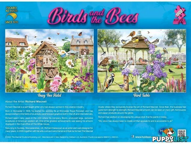 Holdson - Birds & The Bees - Bird Table - Jigsaw Puzzle 1000 Pieces - Jdhol775378 - 9414131775378