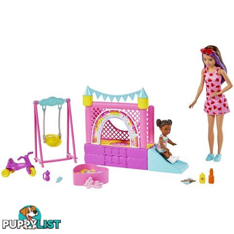 Barbie Skipper Babysitters Inc. Bounce House Playset With Dolls & Accessories - Mahhb67 - 194735062898