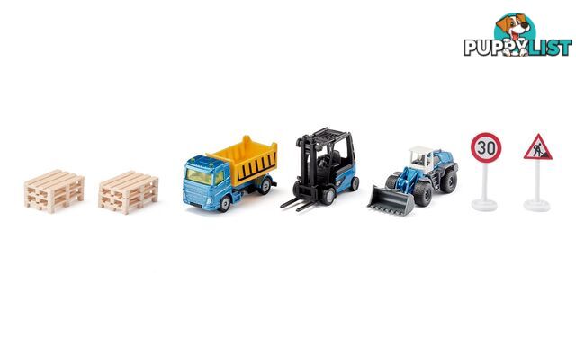 Siku - Construction Site Gift Set - 3 Vehicle And Accessory Playset - Mdsi6336 - 4006874063369