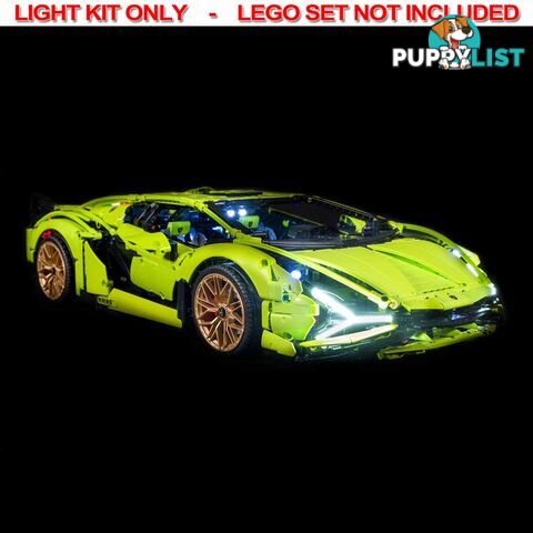 LIGHT KIT for LEGO Lamborghini Sian FKP 37 42115 - Light My Bricks - 744109767005