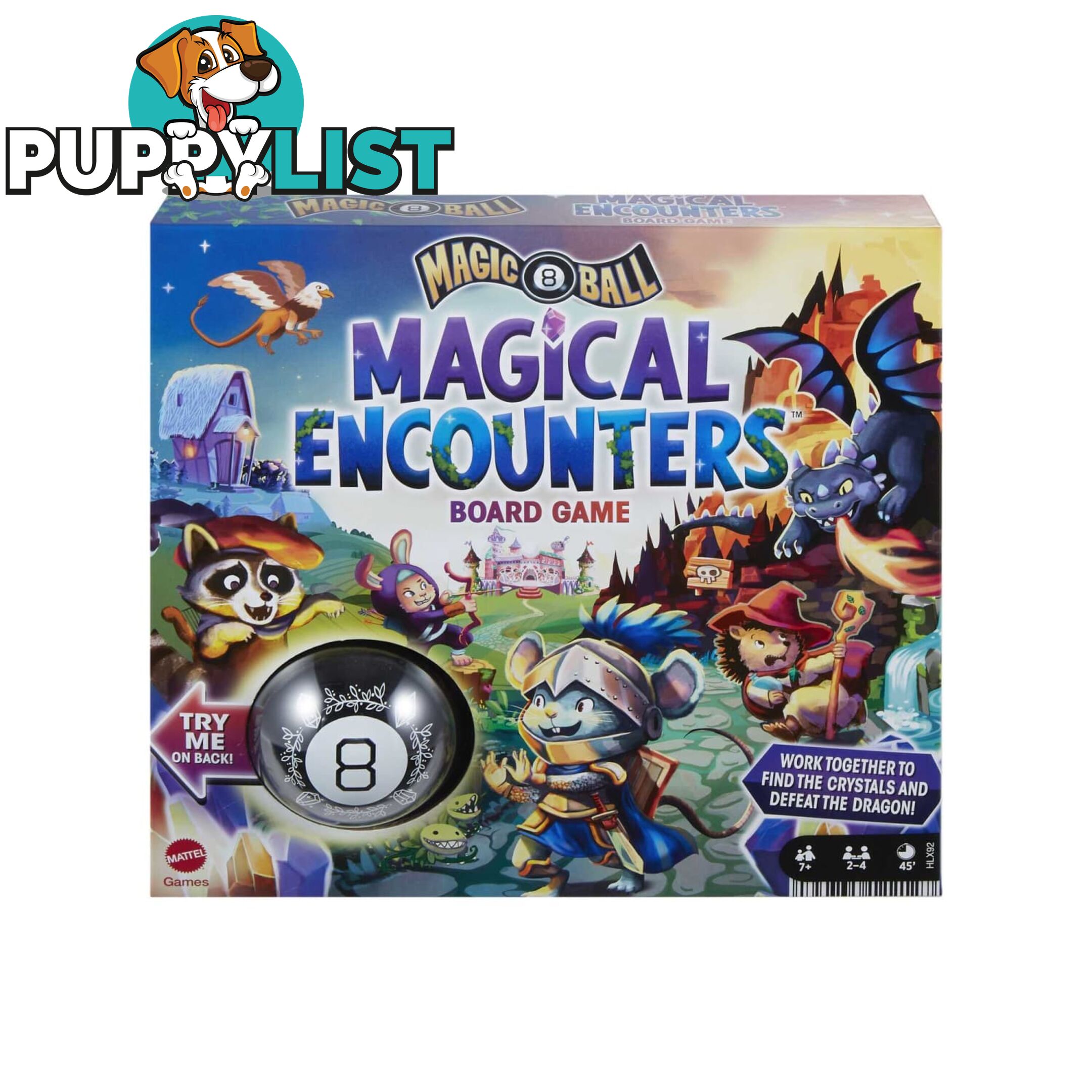 Mattel - Magic 8 Ball Board Games Magical Encounter Cooperative Board Game With Magic 8 Ball - Mahlx92 - 194735122127