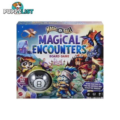 Mattel - Magic 8 Ball Board Games Magical Encounter Cooperative Board Game With Magic 8 Ball - Mahlx92 - 194735122127