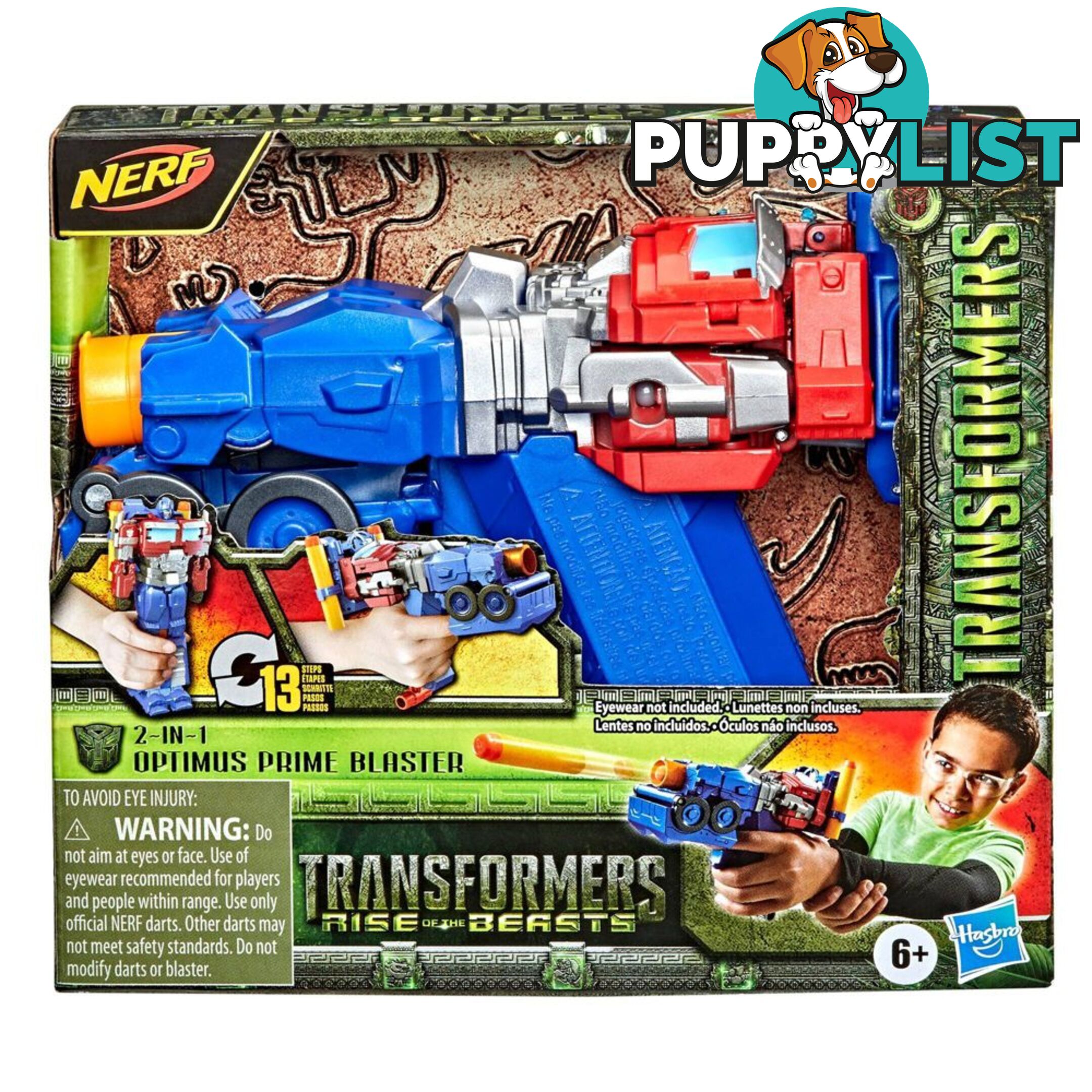 Nerf Transformers Rise Of The Beasts 2-in-1 Optimus Prime Blaster Hasbro - Hbf3901as01 - 195166167596