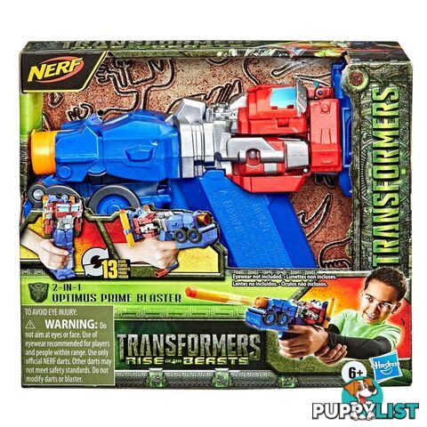 Nerf Transformers Rise Of The Beasts 2-in-1 Optimus Prime Blaster Hasbro - Hbf3901as01 - 195166167596