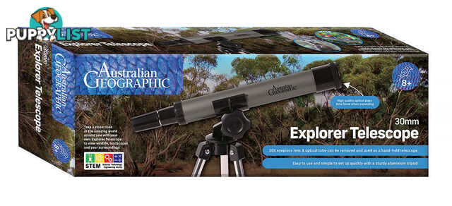 Australian Geographic - 30mm Explorer Telescope - Mdagdstm0030 - 9340816012127