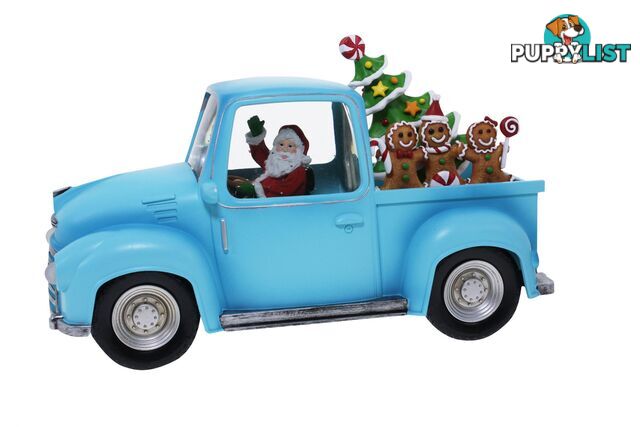 Cotton Candy - Xmas Blue Ute Led Santa With Gingerbread - Ccxacar12 - 9353468015125