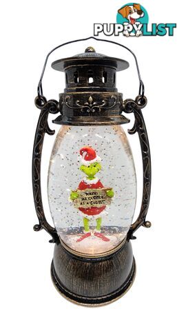 Cotton Candy - Xmas Dr. Seuss Grinch â€˜ Youâ€™re Cuddly As A Cactus â€™ Brass Lantern - Ccxgr51 - 9353468016825