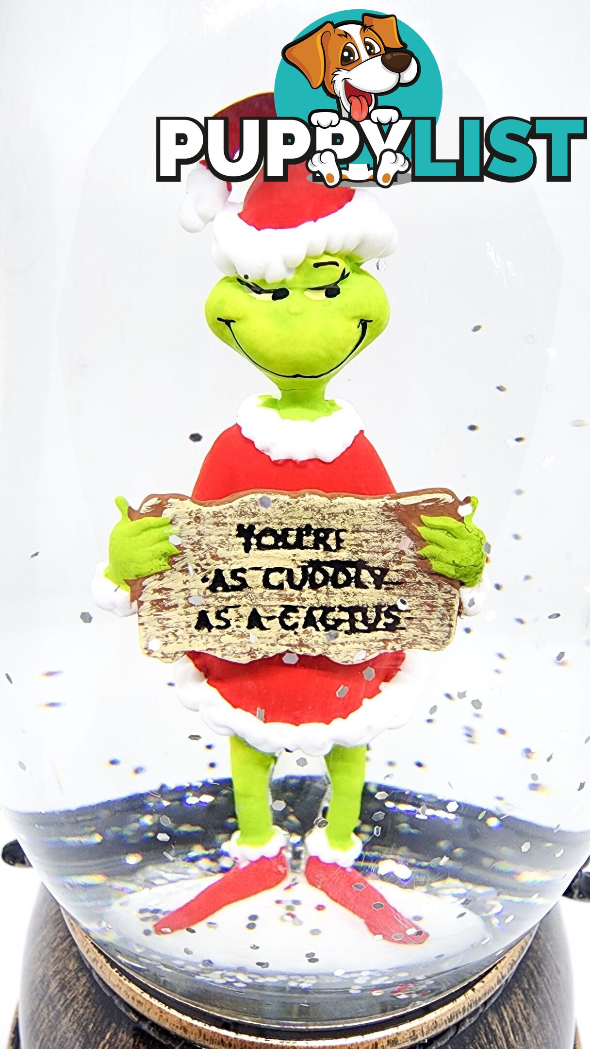 Cotton Candy - Xmas Dr. Seuss Grinch â€˜ Youâ€™re Cuddly As A Cactus â€™ Brass Lantern - Ccxgr51 - 9353468016825