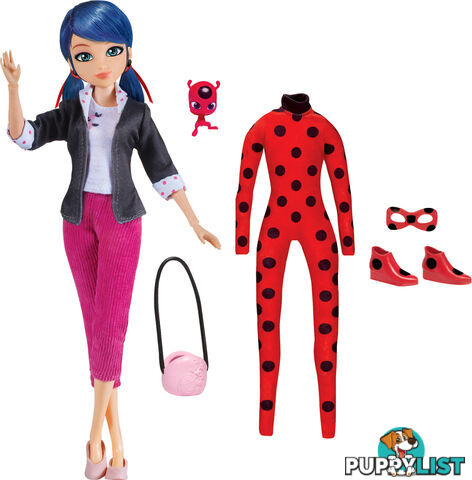 Miraculous Ladybug - Fashion Doll With 2 Outfits ''superhero Secret Marinette'' - Hs50355 - 043377503552