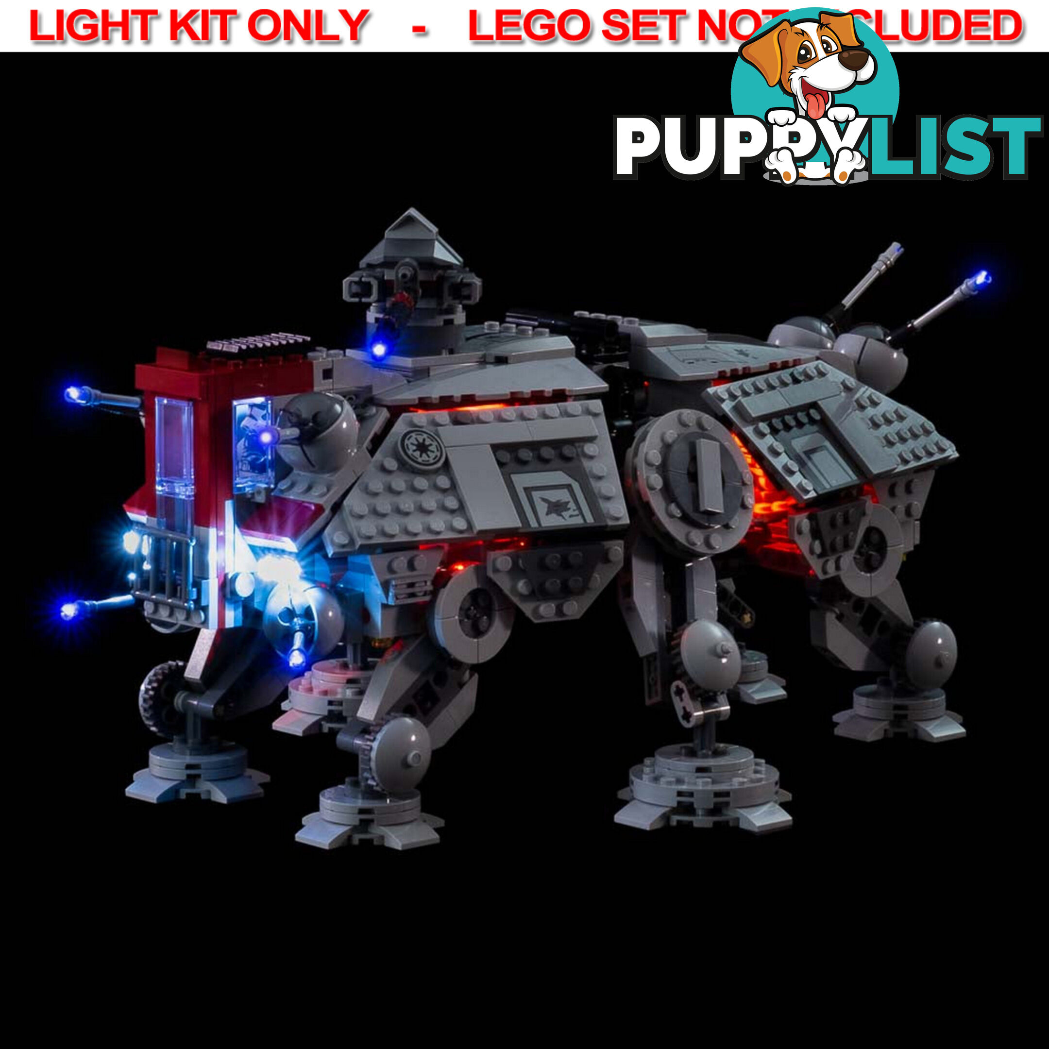 LIGHT KIT for  LEGO AT-TE Walker 75337 - Light My Bricks - 754523893501