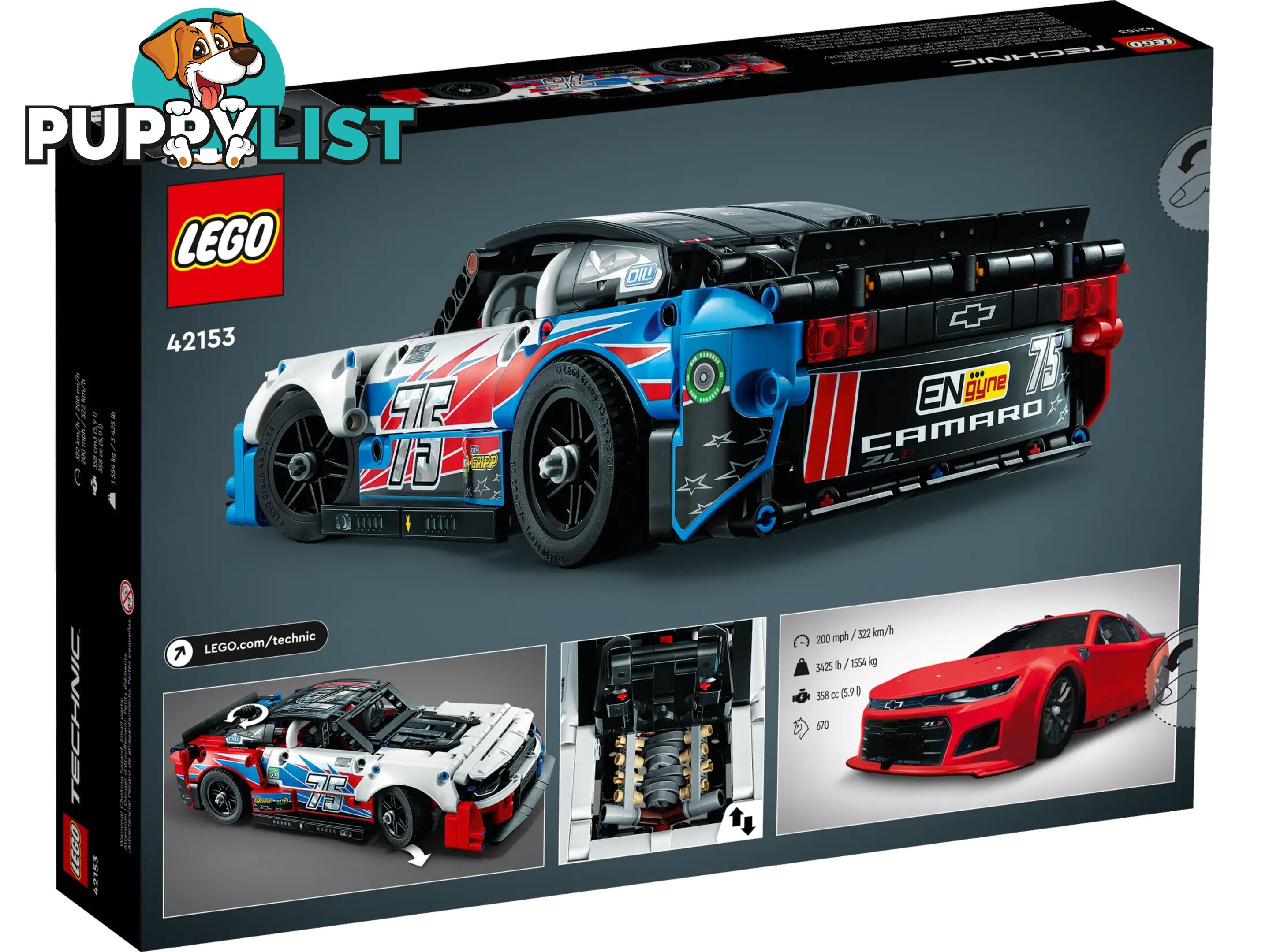 LEGO 42153 NASCAR® Next Gen Chevrolet Camaro ZL1 - Technic - 5702017424743