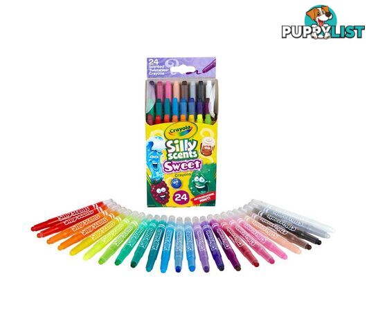 Crayola - Silly Scents Mini Twistables Scented Crayons 24 Count - Bs529624 - 071662096243