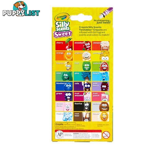 Crayola - Silly Scents Mini Twistables Scented Crayons 24 Count - Bs529624 - 071662096243