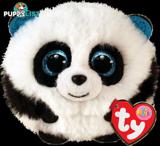 Ty - Beanie Ball Puffies - Bamboo Black And White Panda 10cm - Bg42526 - 008421425266