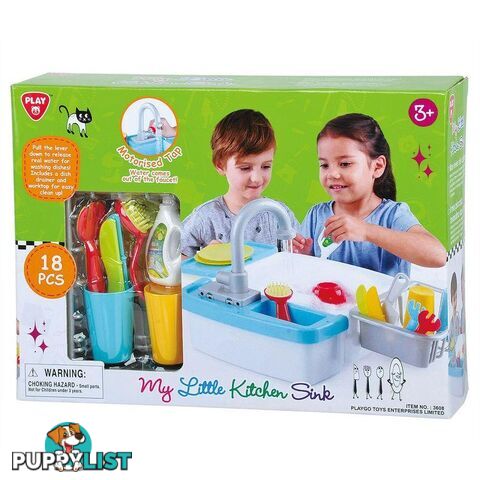 My Little Kitchen Sink Battery Operated 18 Piece Playgo Toys Ent. Ltd Art64872 - 4892401036087