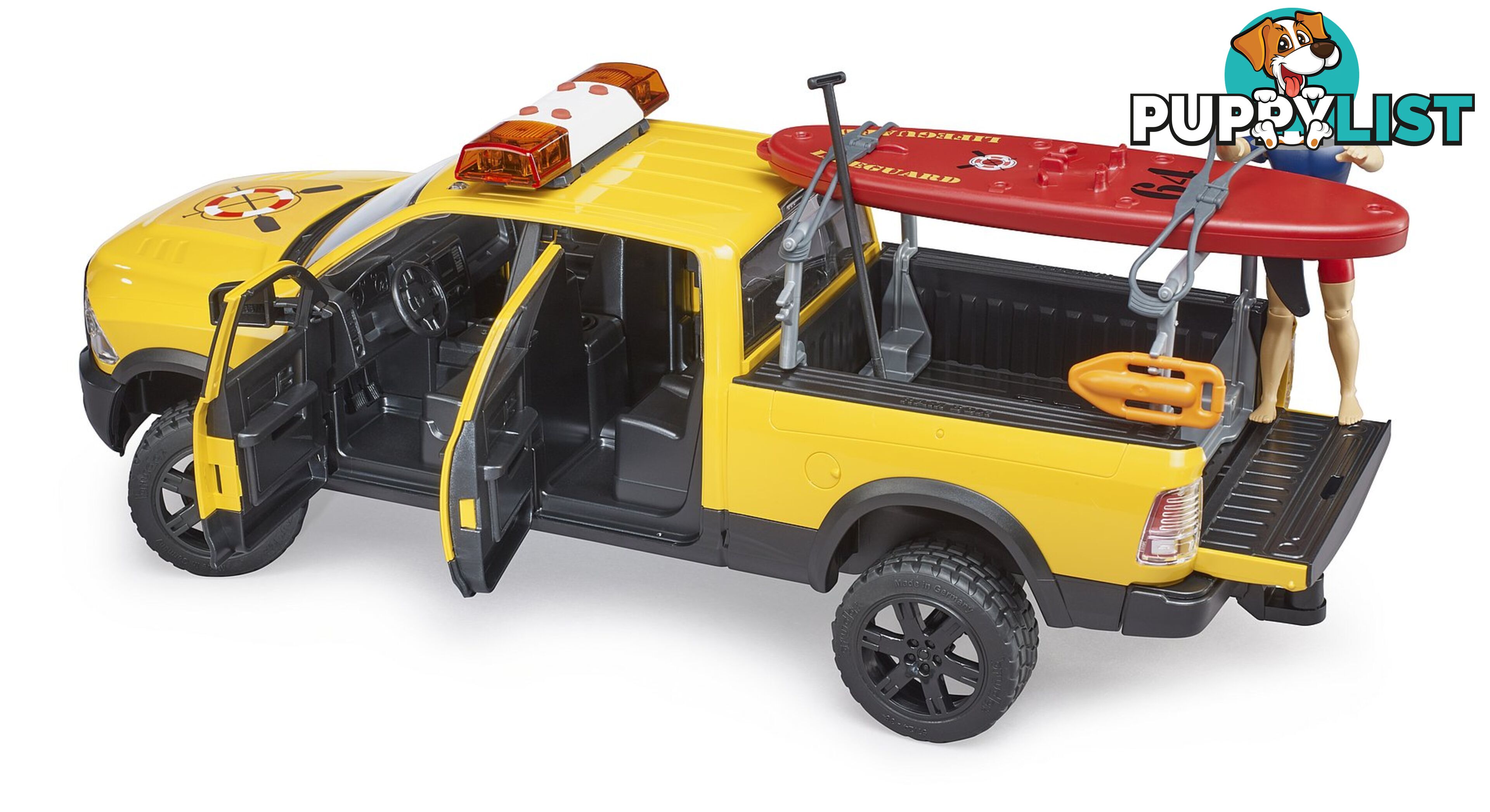 Bruder 1:16 Ram Power Wagon RAM 2500 With Lifeguard Figure Paddle Board - Zi24002506 - 4001702025069