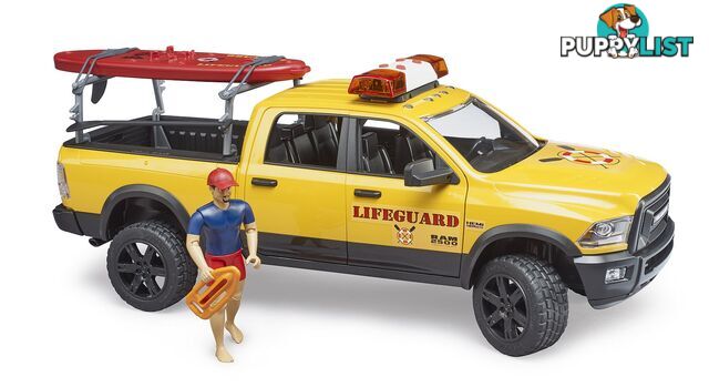 Bruder 1:16 Ram Power Wagon RAM 2500 With Lifeguard Figure Paddle Board - Zi24002506 - 4001702025069