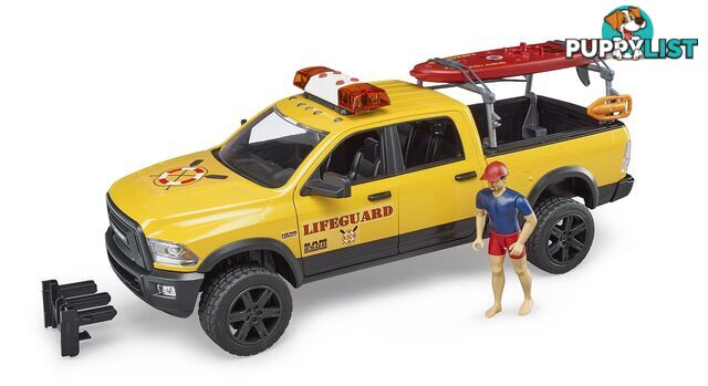 Bruder 1:16 Ram Power Wagon RAM 2500 With Lifeguard Figure Paddle Board - Zi24002506 - 4001702025069