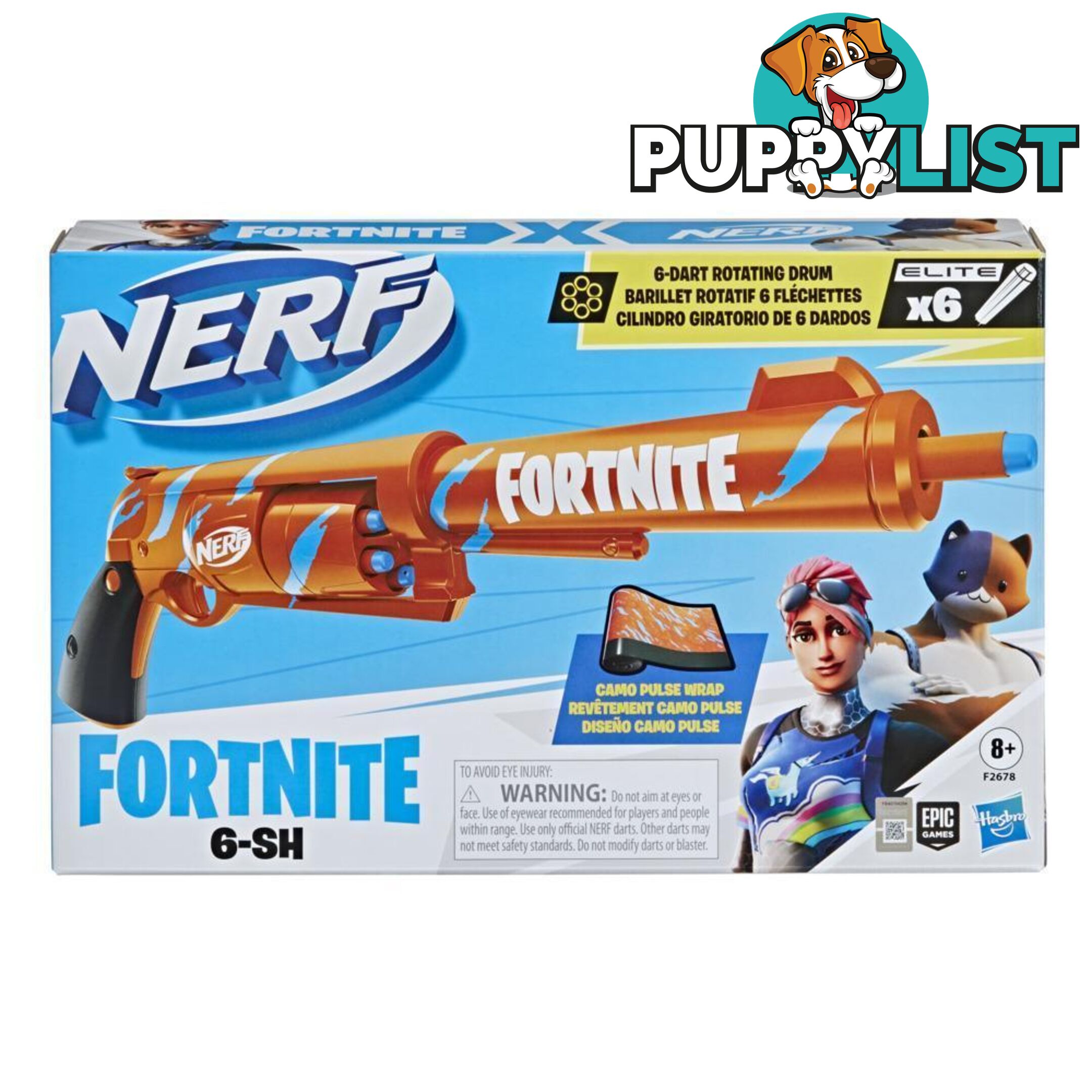 Nerf Fortnite Blaster 6-sh Hbf2678 - 195166127132