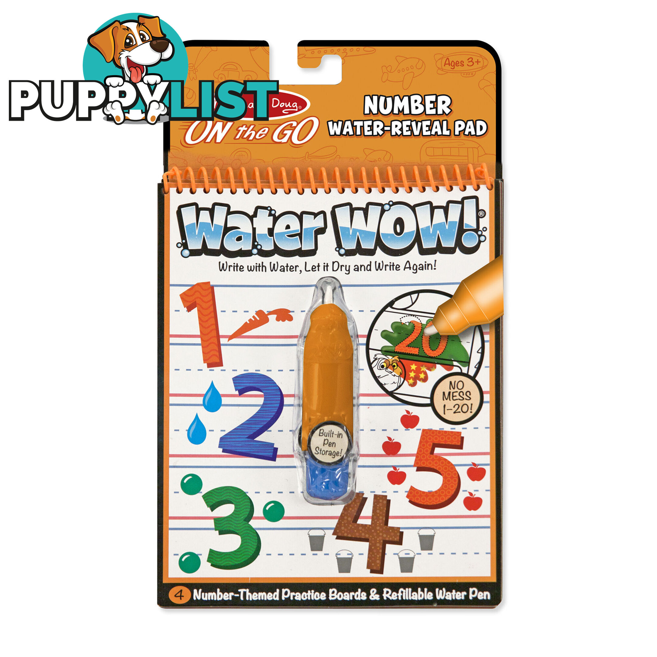 Melissa & Doug - Water Wow! Numbers - On The Go Travel Activity Mdmnd5399 - 0000772053990