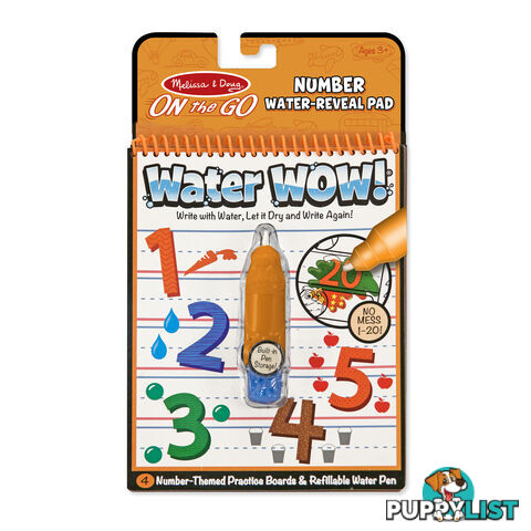 Melissa & Doug - Water Wow! Numbers - On The Go Travel Activity Mdmnd5399 - 0000772053990