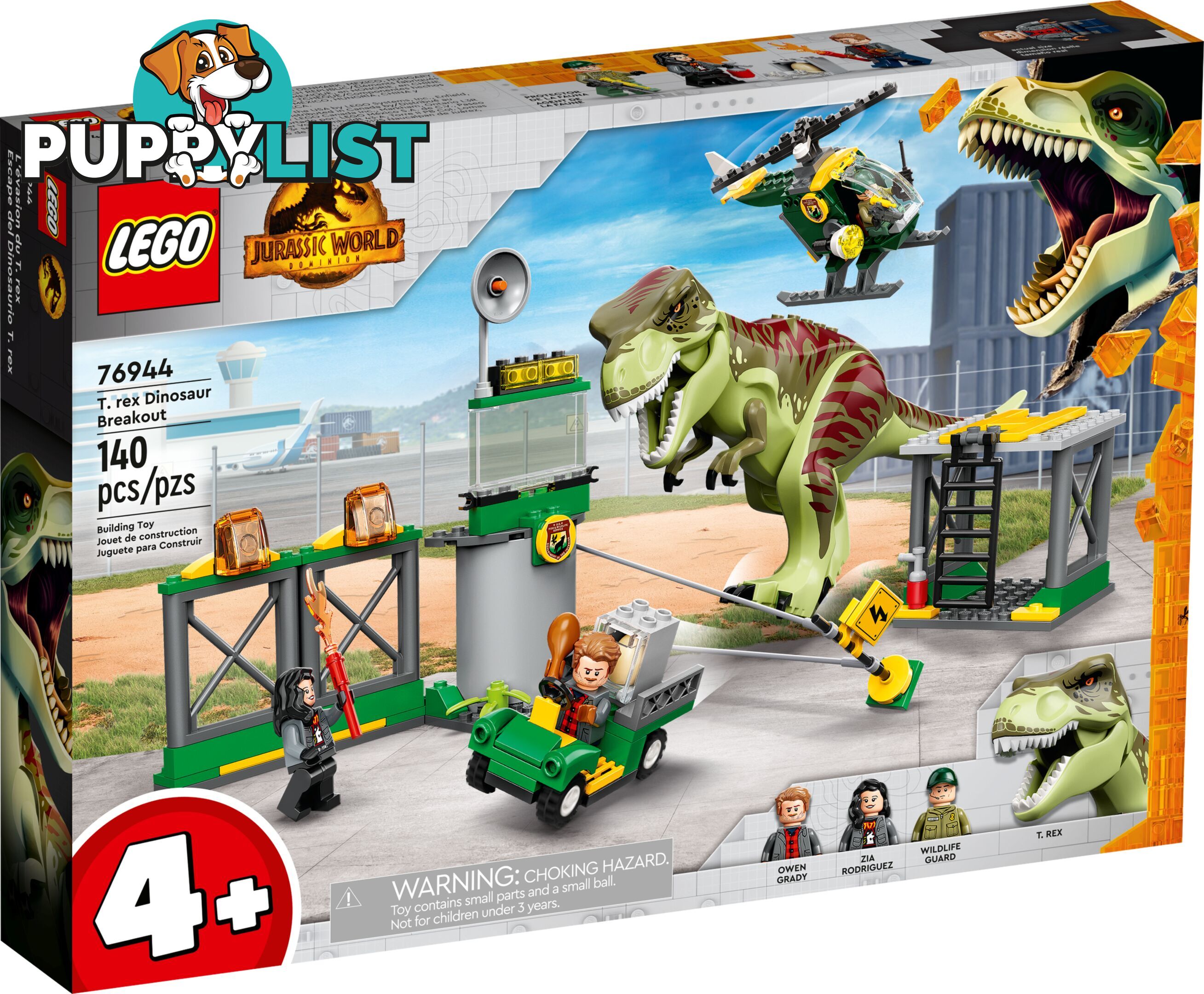 LEGO 76944 T. rex Dinosaur Breakout - Jurassic World 4+ - 5702016913439