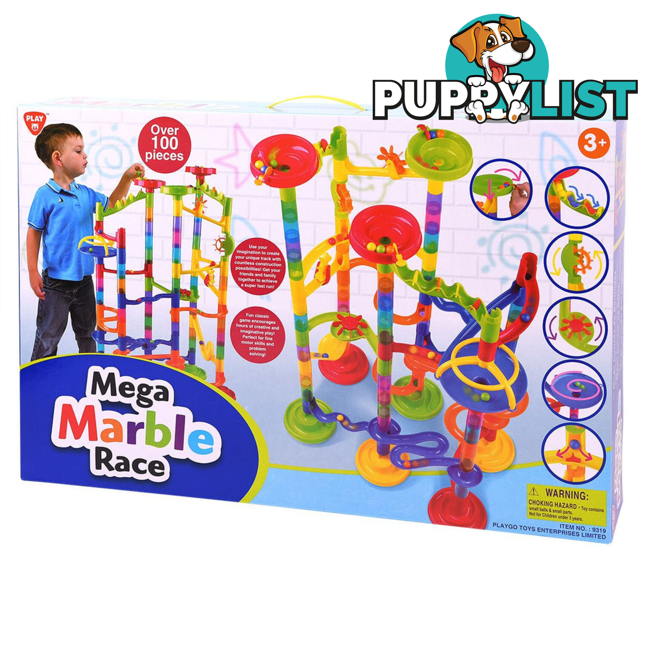 Mega Marble Race 100 Pieces Playgo Toys Ent. Ltd. Art28710 - 4892401093196