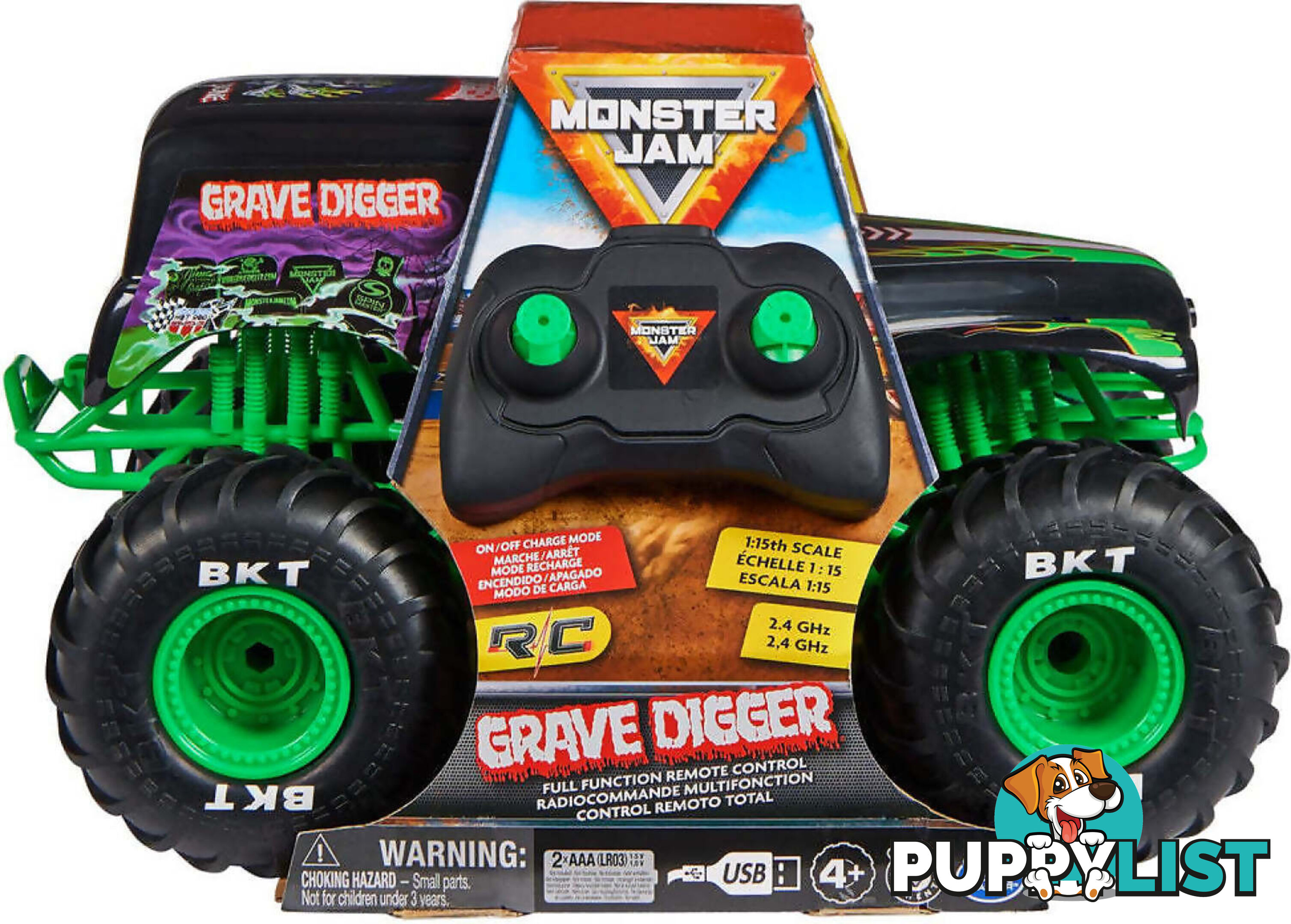 Monster Jam Rc 1:15 Scale Grave Digger Refresh - Si6068258 - 778988499597