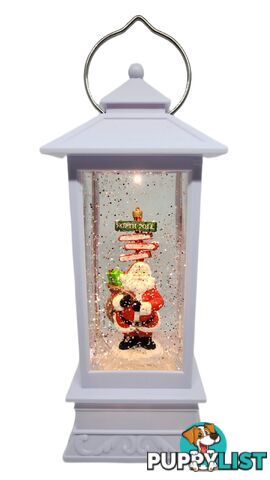 Cotton Candy - Xmas Santa Sign Post Lantern 25cm - Ccxaus07 - 9353468008042