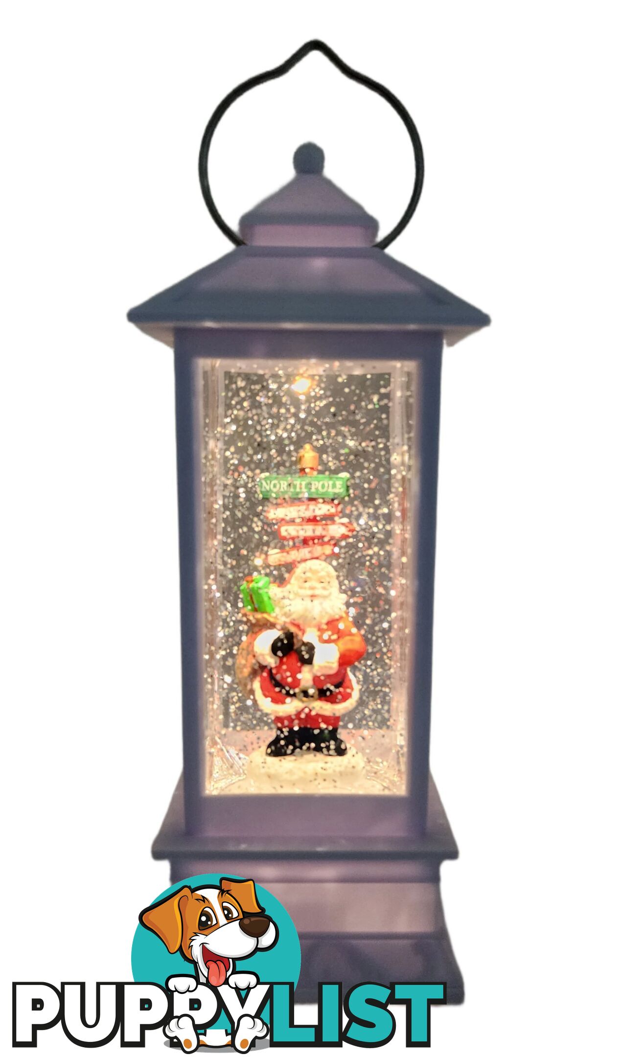 Cotton Candy - Xmas Santa Sign Post Lantern 25cm - Ccxaus07 - 9353468008042