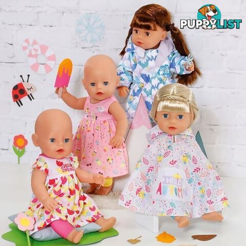 Baby Born - 4 Seasonal Outfit Set 43cm (dolls Not Included) - Bj829424 - 4001167829424