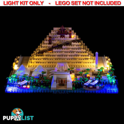 LIGHT KIT for LEGO Great Pyramid of Giza 21058 - Light My Bricks - 754523893204