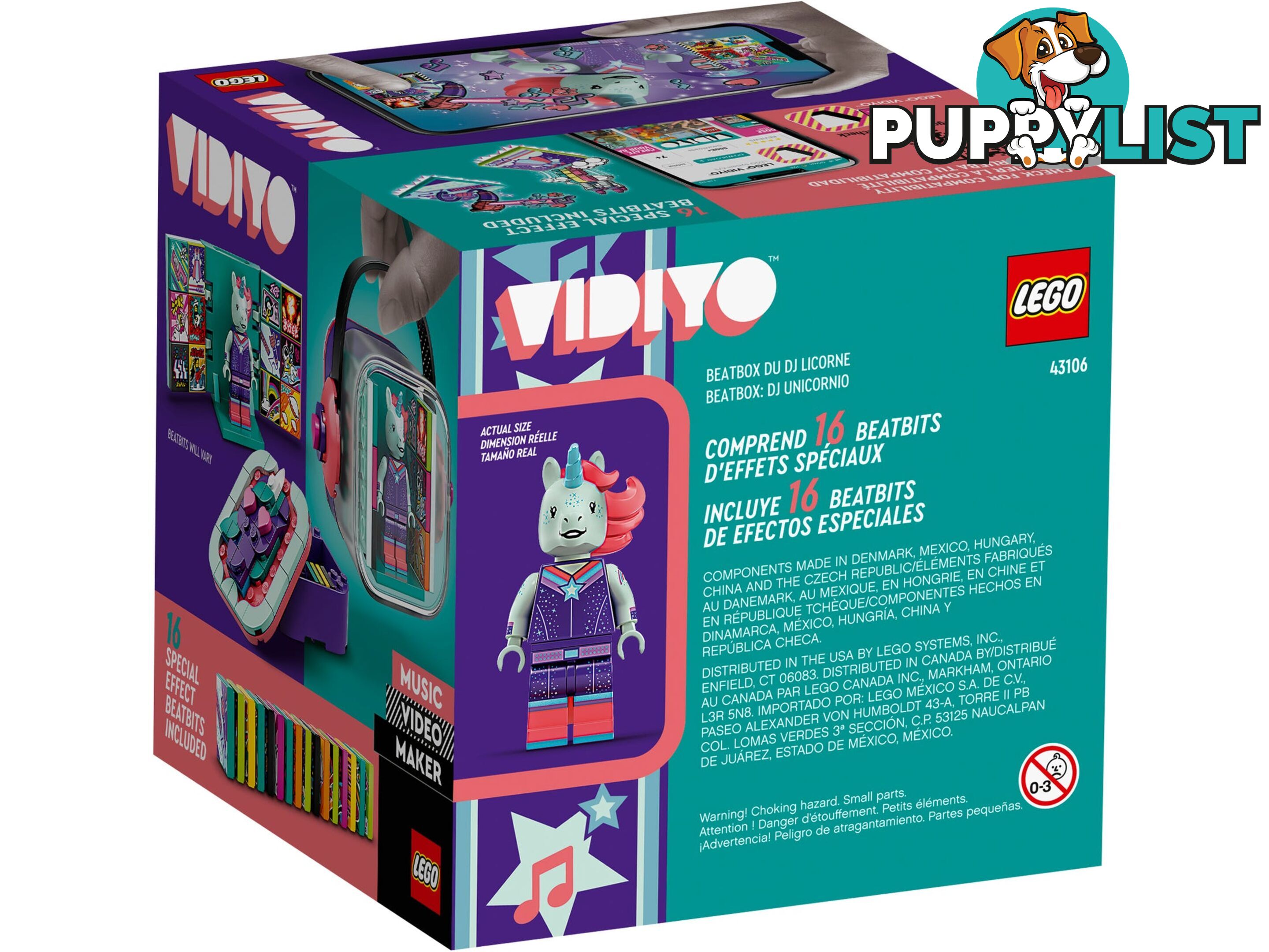 LEGO 43106 Unicorn DJ BeatBox - VIDIYO - 5702016911794